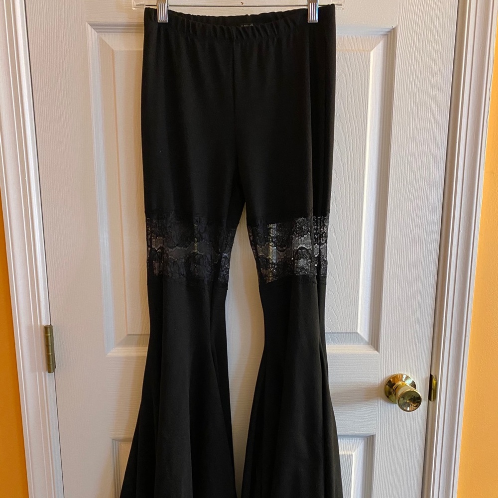 dolls kill lace bell bottom pants